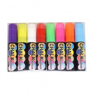 Marqueurs effaçables à sec miniatures pour enfants, personnalisables OEM, 8 couleurs, marqueurs à craie liquide pour tableau noir, étiquettes, tableaux noirs, tableau LED - Product Image 1