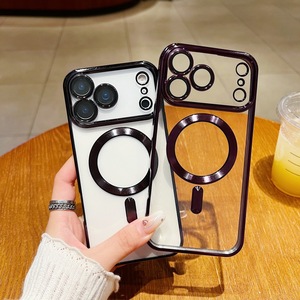 Funda Protectora para Teléfono con Diseño de CD Electrochapado, Transparente, de TPU Suave, Magnética, Anti-Caídas y Resistente a Impactos para iPhone 15 16 17 <span class=keywords><strong>Pro</strong></span> <span class=keywords><strong>Max</strong></span> - Product Image 4