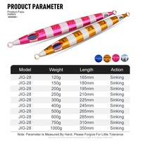 WEI 120g-1000g pêche en eau salée métal gabarit jigging leurre avec Spinner lame rapide chute lente pitch leurres de pêche appât