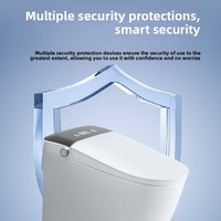 WC intelligent avec bidet intégré, chasse d'eau automatique, séchage, chauffage, cuvette en acier inoxydable en forme de U, toilette portable