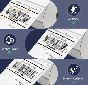 カスタマイズされた自己接着BOPPステッカー配送ラベルバーコードサーマルロールペーパーロジスティック用 - Product Image 3