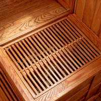 Sauna de infrarrojos lejanos de lujo para interiores, de cedro rojo canadiense, con calentadores de fibra de carbono para el bienestar en el hogar
