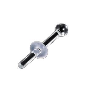 ต่างหูแบบหมุดเจาะหูสีทองใสแบบมองไม่เห็นใส่ได้ทั้งชายและหญิงต่างหูติดเล็บหูแก้วไร้สารตะกั่วเครื่องประดับสำหรับการนอนฟรี - Product Image 2