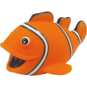 Floating Non Toxic No Mold Squeeze Sounding Dabbling Reef Fish Child Rubber Squirter Bathroom Mold Free Clown Fish Bath Toy