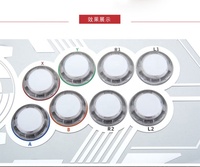 Interrupteur avec bouton-poussoir, body transparent, coloré, 24/30mm, haute qualité, pour machine de jeux d'arcade