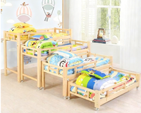 Cama litera móvil de madera maciza para niños de jardín de infantes Liserve, tipo cajón, diseño moderno, origen China