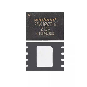 ชิ้นส่วนอิเล็กทรอนิกส์วงจรรวมแพ็กเกจ WSON-8 W25N01GVZEIG IC แบบอนุกรม3V 1GB ชิปหน่วยความจำแฟลช NAND - Product Image 1
