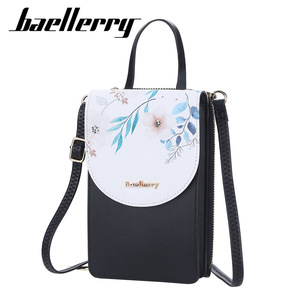 กระเป๋าโทรศัพท์หน้าจอสัมผัสสำหรับผู้หญิง Baellerry ลายดอกไม้ กระเป๋าสะพายไหล่แบบซิป กระเป๋าถือความจุมาก - Product Image 5