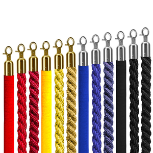 Cuerda Trenzada y de Terciopelo de Grado Profesional con Clips Plateados/Dorados para Decoración de Salas de Exposiciones - Product Image 5