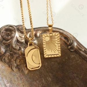Gemnel acero inoxidable joyeria placcato oro design 316l acciaio inossidabile <span class=keywords><strong>316</strong></span> collana di gioielli da uomo set di gioielli all'ingrosso per uomo