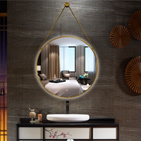 Miroir de salle de bain LED intelligent et moderne, anti-buée, étanche IP65, à intensité variable, mural, rétroéclairé, avec interrupteur tactile – Direct Usine