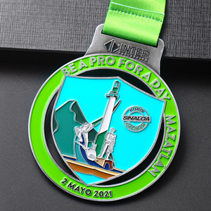 Kim loại lưu niệm Custom made vàng mạ bạc thể thao Finisher huy chương tùy chỉnh men thể thao Huy Chương - Product Image 3