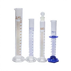Cylindre gradué en verre borosilicate transparent 25 ml avec graduation 0,5 ml pour laboratoire et tube de pluviomètre - Product Image 4