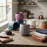 Moderne BPA-vrije, lekvrije, vaatwasmachinebestendige, matte 200ml steengoed keramische koffiemok met minimalistisch design, geschikt als cadeau.