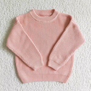 Vente en gros de pulls en tricot pour enfants, filles et garçons, 8 couleurs, décontractés, manches longues, col rond, pour l'automne et l'hiver - Product Image 6