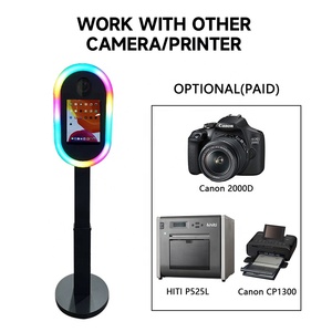 Surface Pro Magic Mirror Photomaton <span class=keywords><strong>Pas</strong></span> <span class=keywords><strong>Cher</strong></span> Écran Tactile Ovale iPad Dslr Photomaton Shell Fête <span class=keywords><strong>De</strong></span> Mariage Événements Photomaton Kiosque - Product Image 3