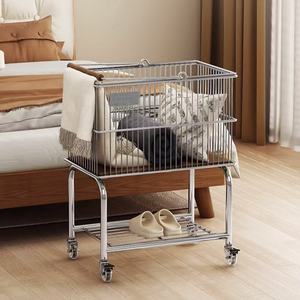 Cesto Portabiancheria Sporca <span class=keywords><strong>con</strong></span> Ruote, Supporto per Vestiti, Cesto <span class=keywords><strong>Porta</strong></span> Scarpe, Carrello Portaoggetti - Product Image 2