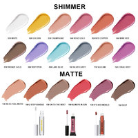 Palette de fards à paupières liquides multicolores métallisés brillants et scintillants, longue tenue, résistants à l'eau, haute pigmentation, minéraux, véganes
