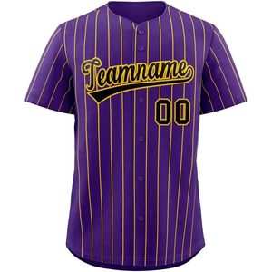 Custom Pinstripe Baseball Jersey Button Down Shirt Embroidered Personalized Name Number Unisex Adult Moisture Wicking - Product Image 1