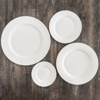 Assiettes de Dîner Personnalisables à Partir de Votre Image, Vente en Gros, Ensemble de Vaisselle de Mariage avec Bord Doré, Assiettes en Céramique Luxe Simples