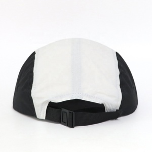 Gorras de 5 Paneles Personalizadas con Logotipo Impreso, de Nailon, Impermeables, de Secado Rápido, con Visera Plana, en Blanco y Negro, Estilo Deportivo Casual para <span class=keywords><strong>Hombre</strong></span> - Product Image 4