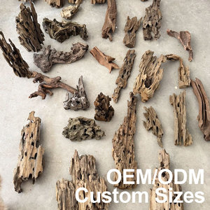 Bois flotté naturel perforé pour décor d'aquarium, idéal pour crevettes, bettas, crabes ermites et poissons guppies - Product Image 2