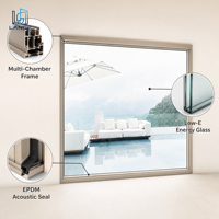 Ventana Arquitectónica Fija de Aluminio LANGE, Ventana de Vidrio de Gran Tamaño, Acristalamiento Moderno para Viviendas, Villas y Proyectos de Construcción
