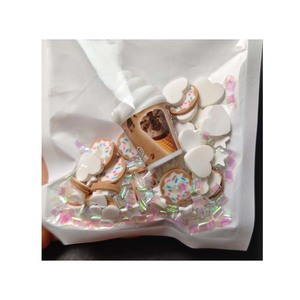 Breloques en résine de cône de glace simulée Kawaii, mélange de tranches d'argile de beignet, perles carrées transparentes pour coque de téléphone, décoration d'art d'ongle - Product Image 2