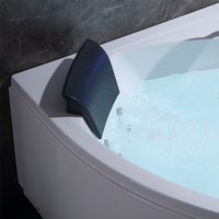 Baignoire autoportante moderne en acrylique pour deux personnes, 12 jets, fonction massage et remous, avec drain, pour salle de bain et hôtel