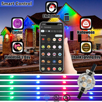 Controlador Inteligente WiFi Ismart IP68 a Prueba de Agua, Luces LED Decorativas de 12V 24V, Blanco Cálido, para Exteriores, Navidad, 10 Años de Duración
