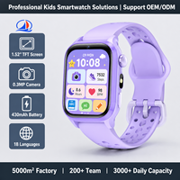 Montre connectée pour enfants OEM 1,52 pouces TFT avec caméra 0,3 MP, batterie 430 mAh, multilingue, pour les programmes d'apprentissage des écoliers