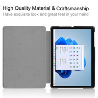 Coque rigide imprimée en cuir PU pour Microsoft Surface Go 3 2021/Go 2 2021/Surface Go 2018