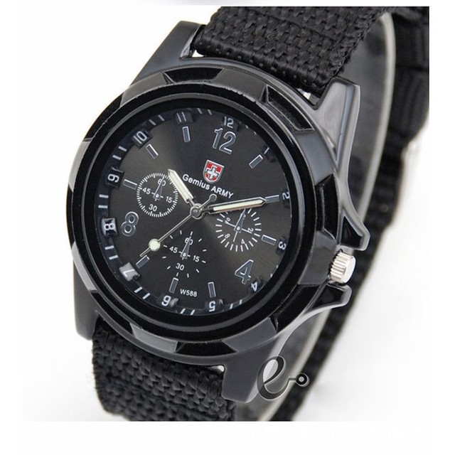 Cross-border Fashion Nylon-strap Mens Watch Fabric-band Military-style Trendy Luminous-hand Sports Watch Unisex Alloy 40mm