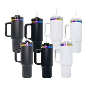 Vaso de Acero Inoxidable de 40 oz con Recubrimiento en Polvo, Vaso de 30 oz con Recubrimiento Arcoíris, Personalizado con Grabado Láser, Taza de Café - Product Image 1