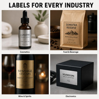 Étiquettes adhésives en papier à effet brossé argenté métallique pour emballages de parfums et de rouges à lèvres, rouleaux de taille personnalisée, écologiques, résistantes à l'huile