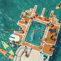 Plateforme flottante gonflable pour sports nautiques, prix d'usine, pour adultes et enfants