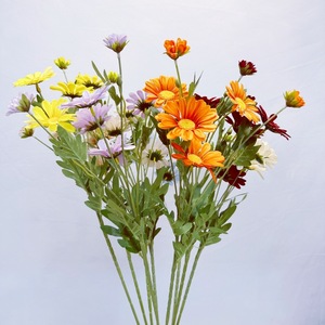 Fleurs Artificielles Marguerites à 6 Têtes en Soie pour Décoration de Mariage, Maison, Arrangement de Table et Accessoires Extérieurs - Product Image 2