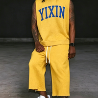 Ensemble de vêtements de sport de haute qualité personnalisé en 2 pièces, short de jogging 100% coton, ensemble de sweat-shirt et short unisexe pour hommes