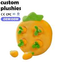 Jouet sensoriel en peluche carotte éducatif personnalisé OEM pour bébé avec carottes brodées de chiffres pour le jeu cognitif