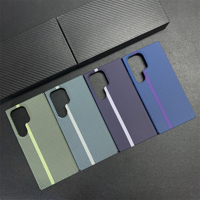 Luxury Anti-Fall Protective Mobile Phone Case for Samsung S24Ultra S23Ultra Track Carbon Fiber Pattern All-Inclusive Protective
