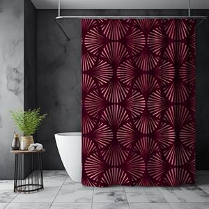 Cortina <span class=keywords><strong>de</strong></span> Ducha con Estampado Art Deco <span class=keywords><strong>de</strong></span> Ciruelo Oscuro, Impermeable, <span class=keywords><strong>Antimoho</strong></span>, con Ojales Metálicos, Personalizable, Decoración <span class=keywords><strong>de</strong></span> Lujo para <span class=keywords><strong>Baño</strong></span> - Product Image 3