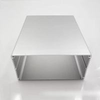 Boîtier en aluminium anodisé argenté 160*80mm, paroi lisse, longueur 200/220mm, ouvertures usinées CNC, marquage laser