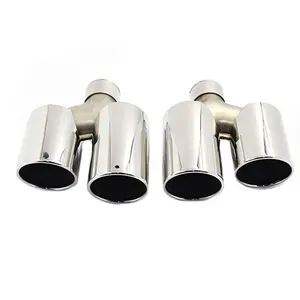 Punta de Escape de Acero Inoxidable Plateado para Sistema de Escape, Tubo de Escape para <span class=keywords><strong>Alfa</strong></span> <span class=keywords><strong>Romeo</strong></span> Giulia 200 280 Base Sedán 4 Puertas 2017+ - Product Image 1