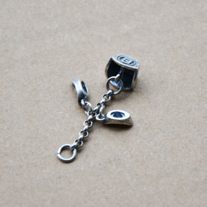 Pendentifs à pampilles en argent tibétain, breloques en forme de lingot pour la fortune quotidienne, accessoires pour la fabrication de bijoux et bracelets DIY - Product Image 3