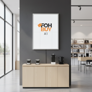 Argento A1 LED retroilluminato Lightbox a parete rettangolo di pubblicità scatola luminosa con telaio in alluminio per interni installazione sospesa - Product Image 3