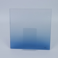 Verre décoratif translucide en céramique à dégradé de couleurs, verre imprimé à dégradé pour cloisons intérieures et bâtiments