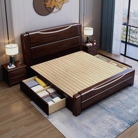 Lit en bois de haute qualité à prix abordable, ensemble de meubles de chambre à coucher taille king