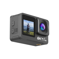 Caméra d'action à double écran 6k D 50MP EIS Caméra d'action portable Personnalisation Wifi