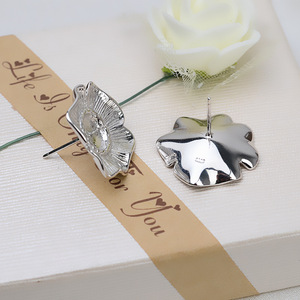 Clous d'oreille en argent S925 en forme de V, personnalisés, 8-9 perles, boucles d'oreilles vides, accessoires de bijoux DIY, plateau, boucles d'oreilles semi-fines - Product Image 3