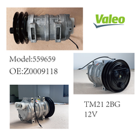 Compresseur de climatisation Valeo TM21 entièrement neuf, pièce d'origine (OE: Z0009118), unité principale 12V 2BG 149mm, montage direct, pour autocar, pièces de rechange.